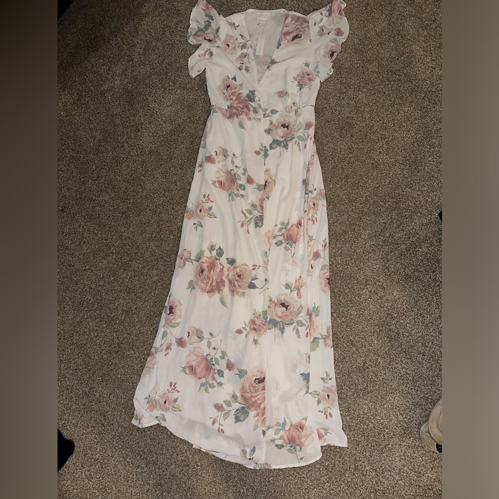 GORGEOUS NWT morning lavender wrap maxi dress sz S